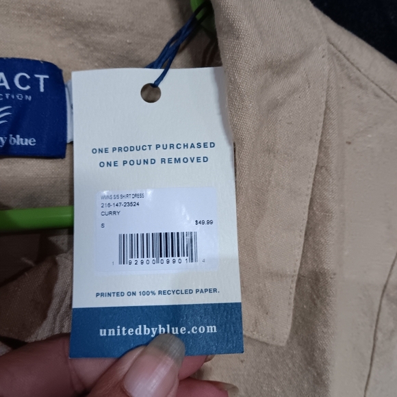 NWT impact collection size small button down collar dress - Picture 4 of 5